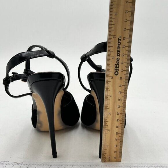 FOWT Women Fashion Closed Pointy Toe Ankle Strap Pumps Strappy Low Stiletto - Picture 5 of 8